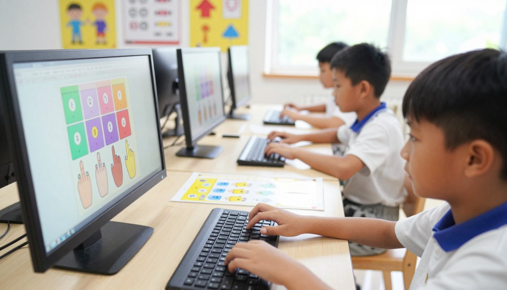touch typing exercises for kids