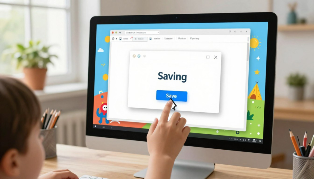 saving a file on Windows
