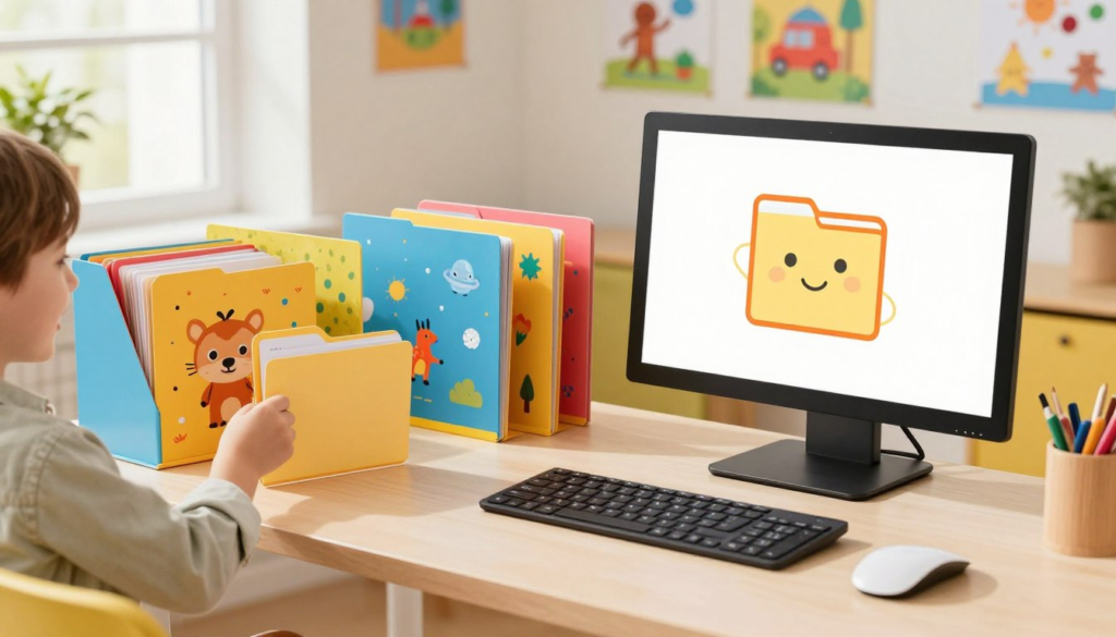 organizing files for children