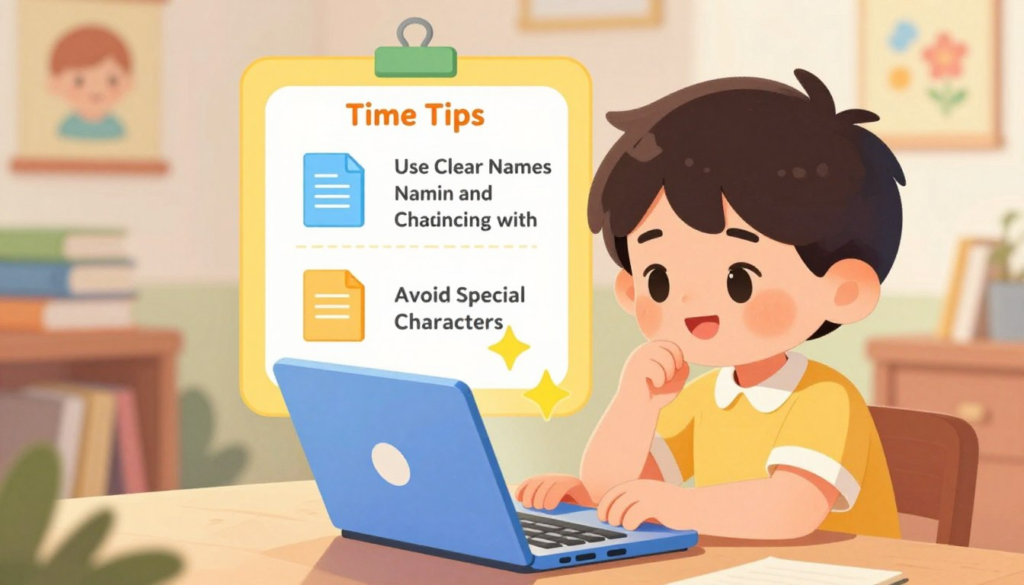 file naming tips for kids